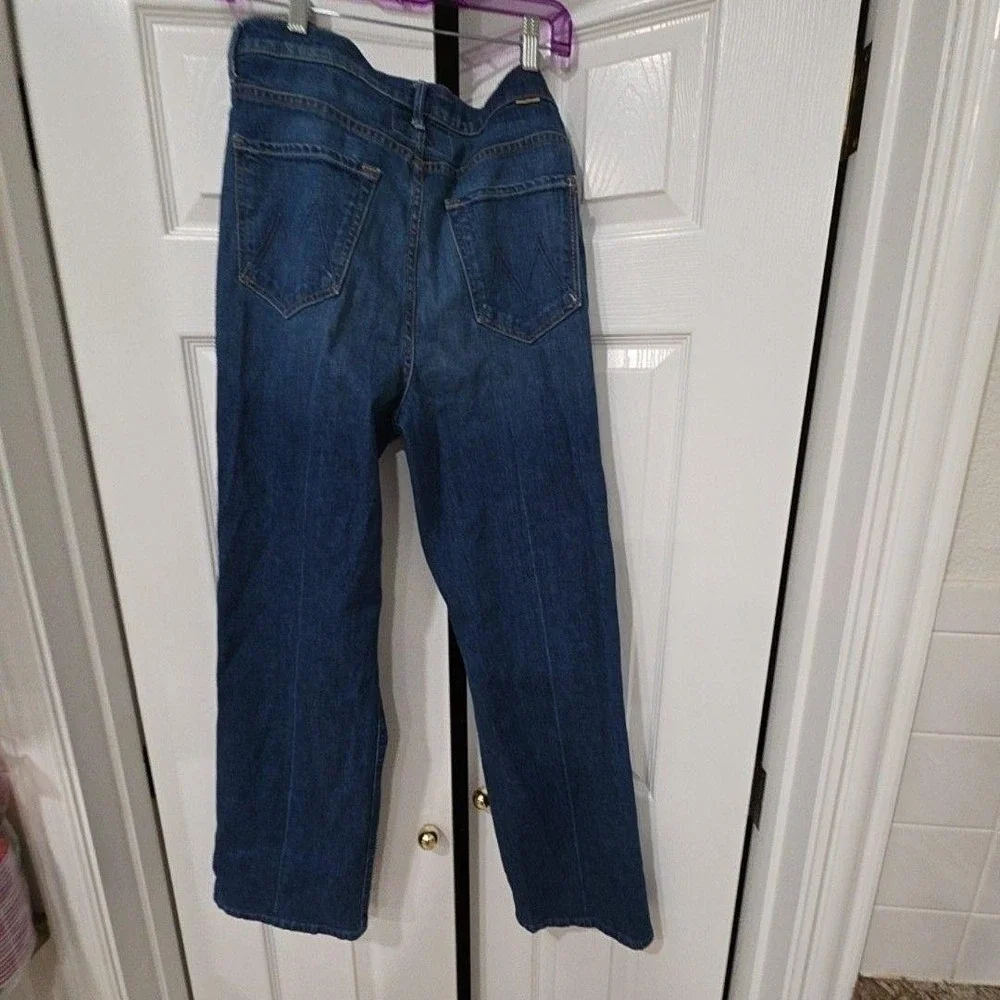 Mother Jeans Womens 26 Blue Wash The Pinch Sneak Straight Denim Bad Reputation